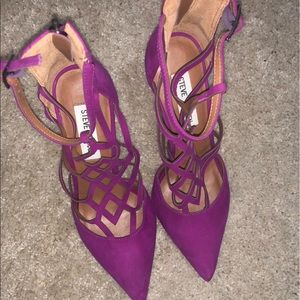 Purple Steve Madden heel made in Brazil size 7